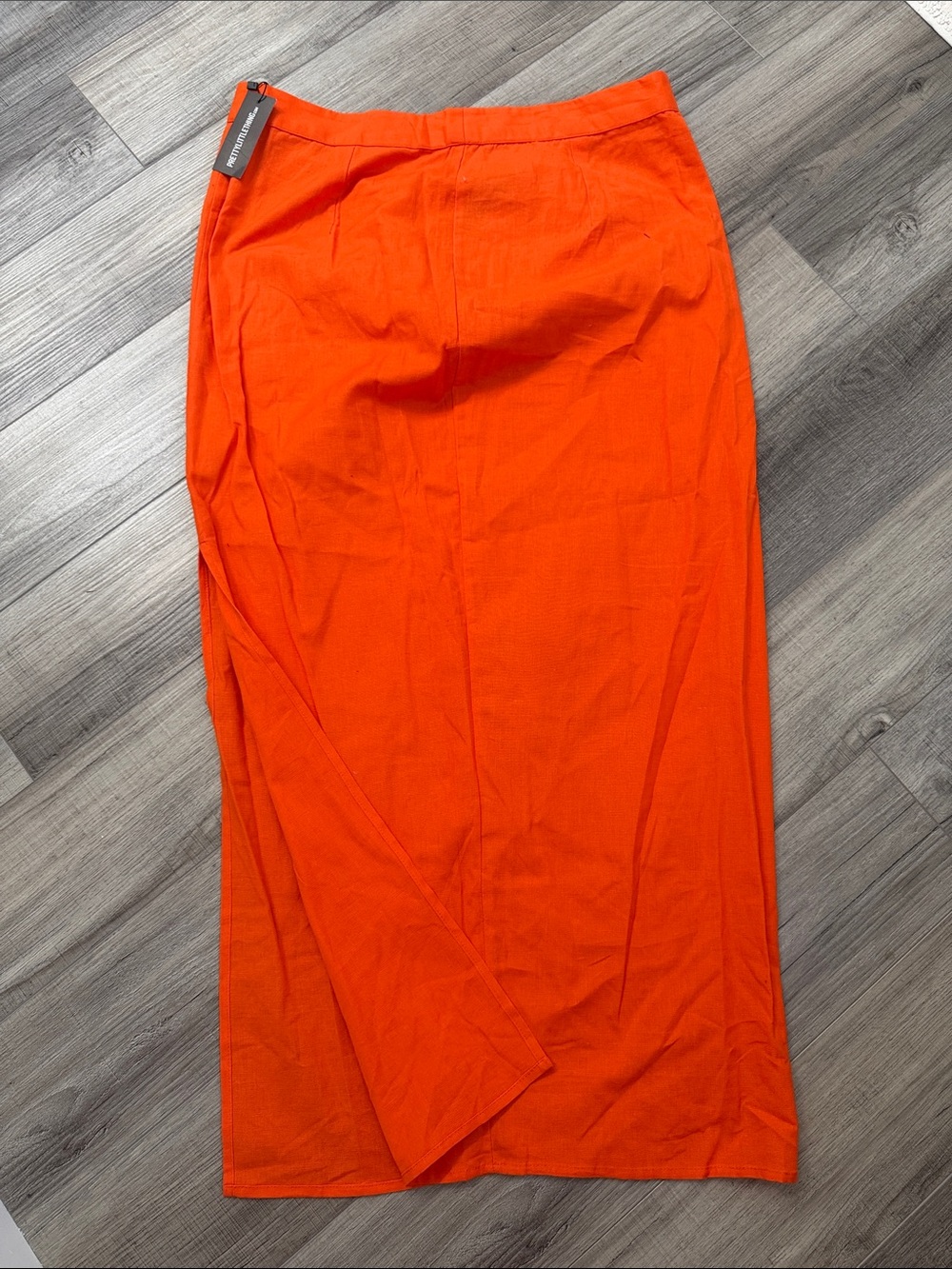 Bright Orange Women's Midi Skirt - Unbranded